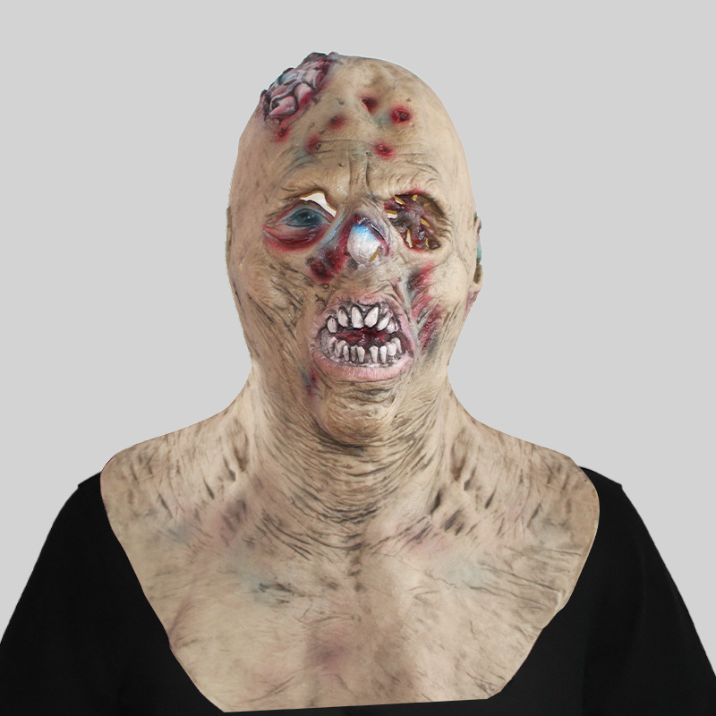 Rotting zombie horror head mask