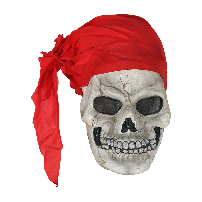 Red bandana mask head cover
