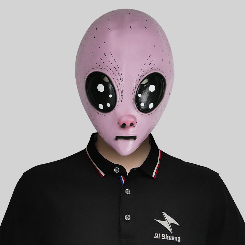Pink Grimace scary alien mask