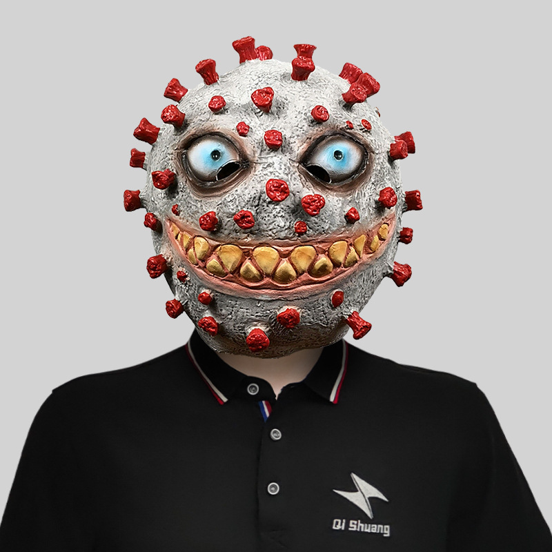 Coronavirus wears a mask