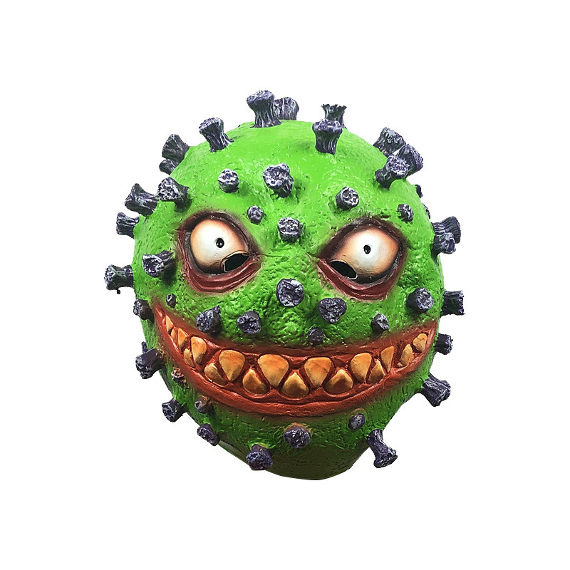Coronavirus wears a mask