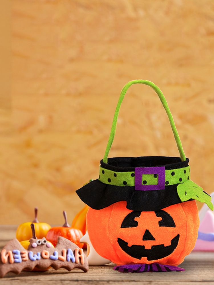 Halloween Trick or Treat Bags Hands Party Favors Basket Black Pumpkin Green Witch Red Demon Bat Halloween Bags