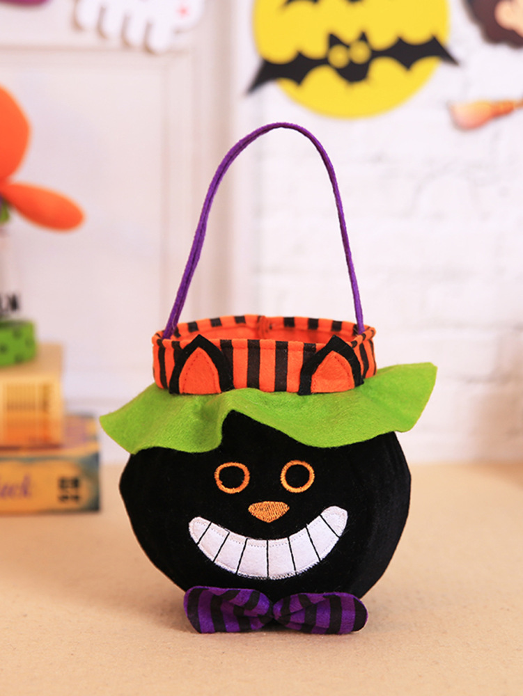 Halloween Trick or Treat Bags Hands Party Favors Basket Black Pumpkin Green Witch Red Demon Bat Halloween Bags