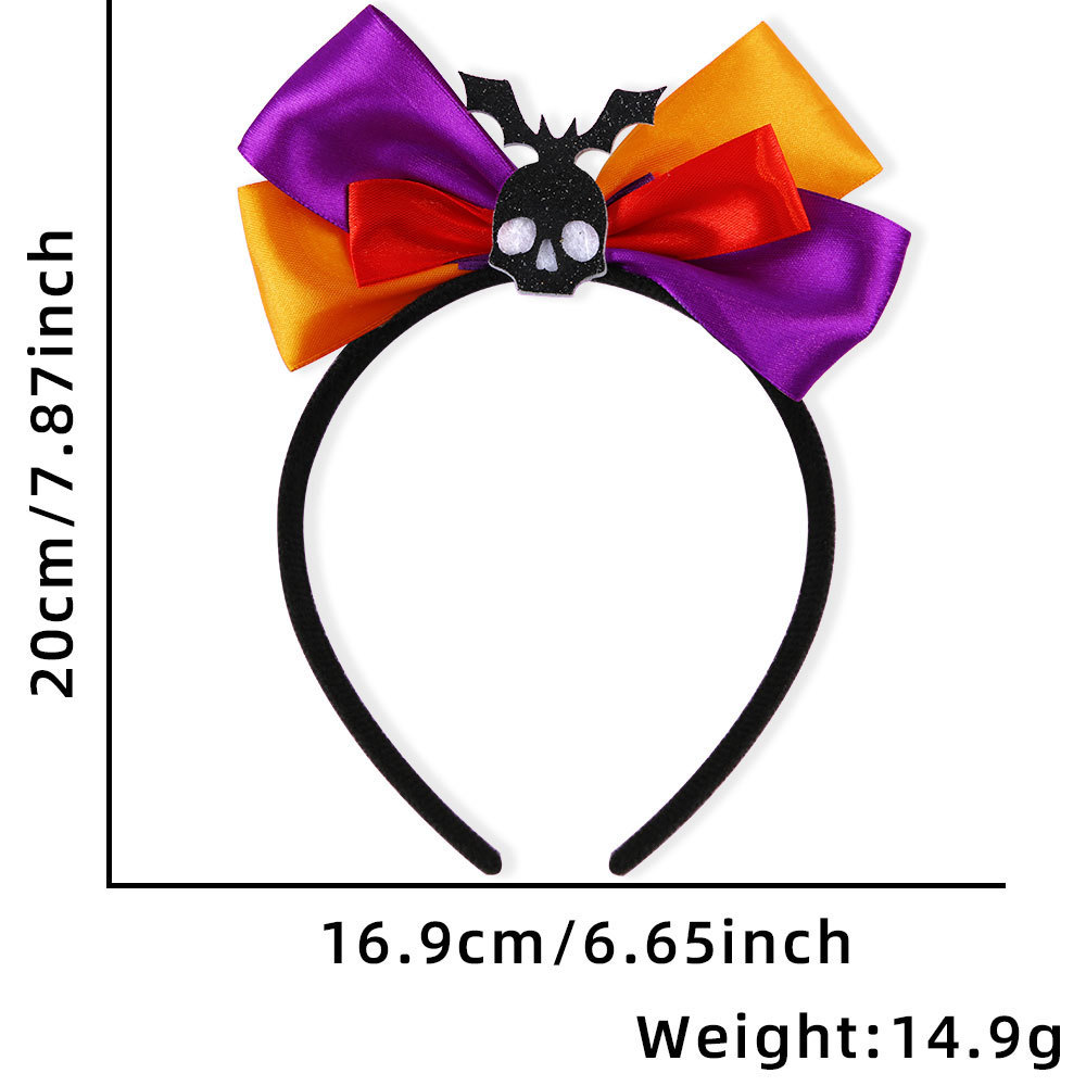 Halloween Headwear Bow Headband Halloween Party Skull Pumpkin Headwear