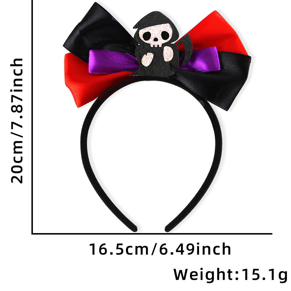 Halloween Headwear Bow Headband Halloween Party Skull Pumpkin Headwear