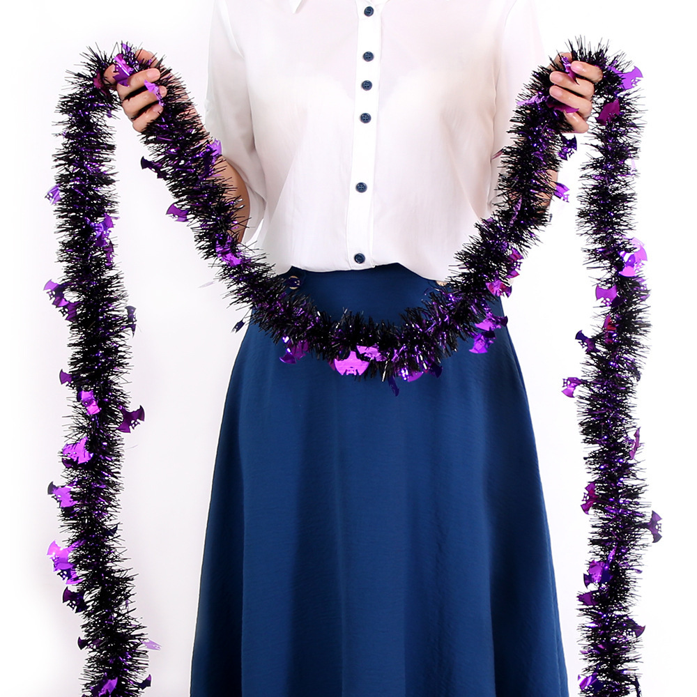 Orange Black Purple Halloween Garland Decor Pumpkin Garland Decorations