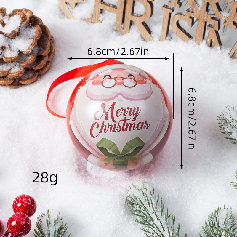 Christmas Decoration Pendants Christmas Candy Tin Pendants Iron Balls Christmas Supplies