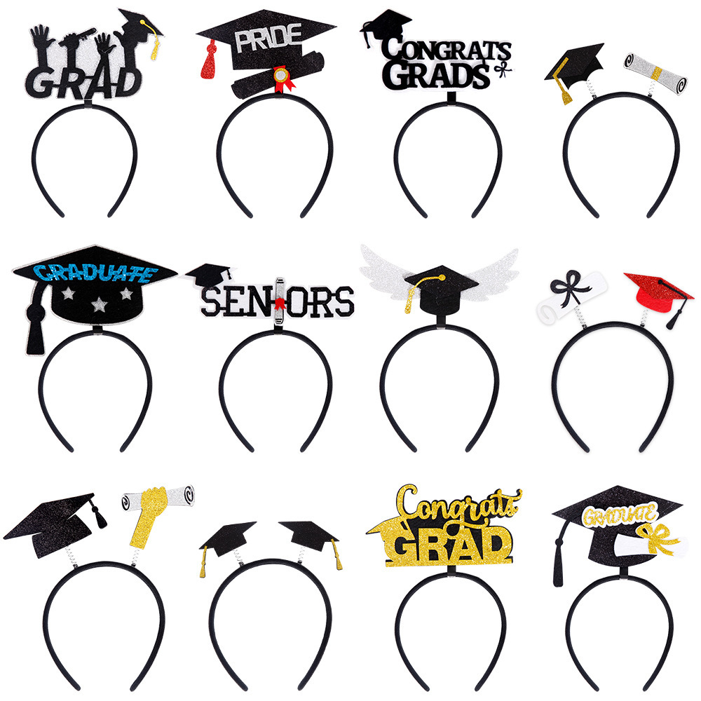 Graduation Season Decoration Headband University Kindergarten Graduation Ceremony Photo Props Headband