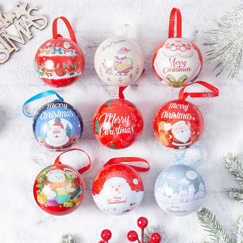 Christmas Decoration Pendants Christmas Candy Tin Pendants Iron Balls Christmas Supplies