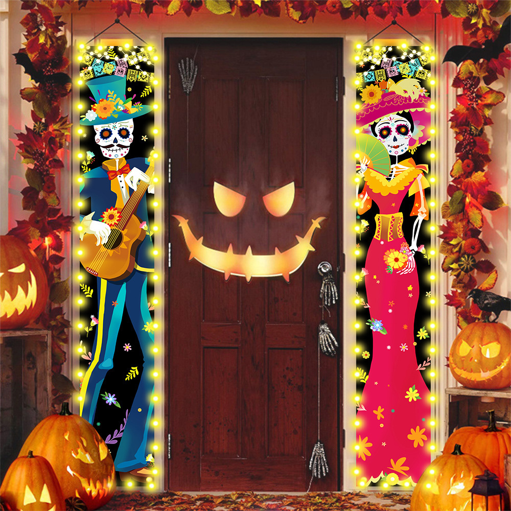 Halloween Lights Couplet Skeleton Couple Spooky Atmosphere Halloween Decorations