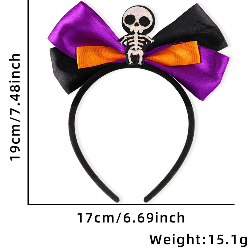 Halloween Headwear Bow Headband Halloween Party Skull Pumpkin Headwear
