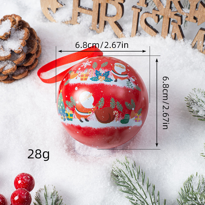 Christmas Decoration Pendants Christmas Candy Tin Pendants Iron Balls Christmas Supplies