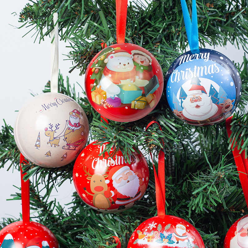 Christmas Decoration Pendants Christmas Candy Tin Pendants Iron Balls Christmas Supplies