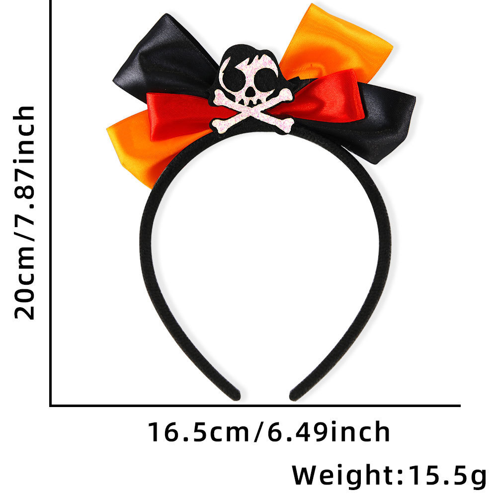 Halloween Headwear Bow Headband Halloween Party Skull Pumpkin Headwear