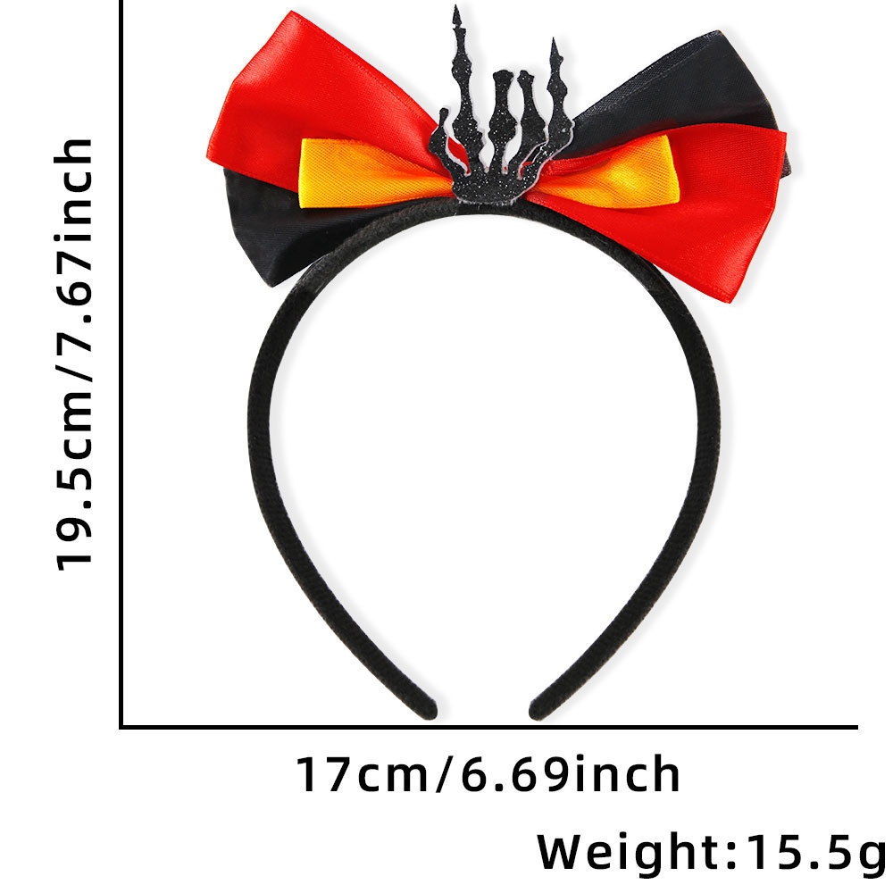 Halloween Headwear Bow Headband Halloween Party Skull Pumpkin Headwear