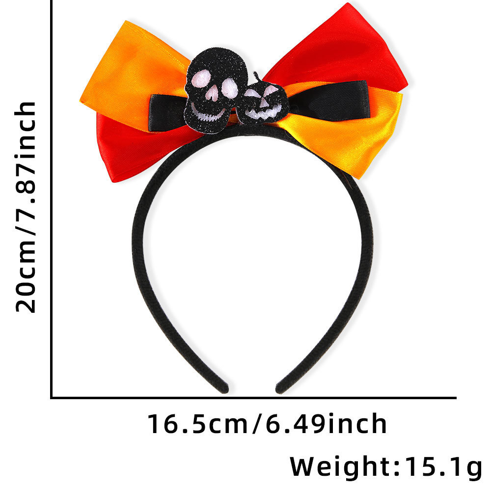 Halloween Headwear Bow Headband Halloween Party Skull Pumpkin Headwear