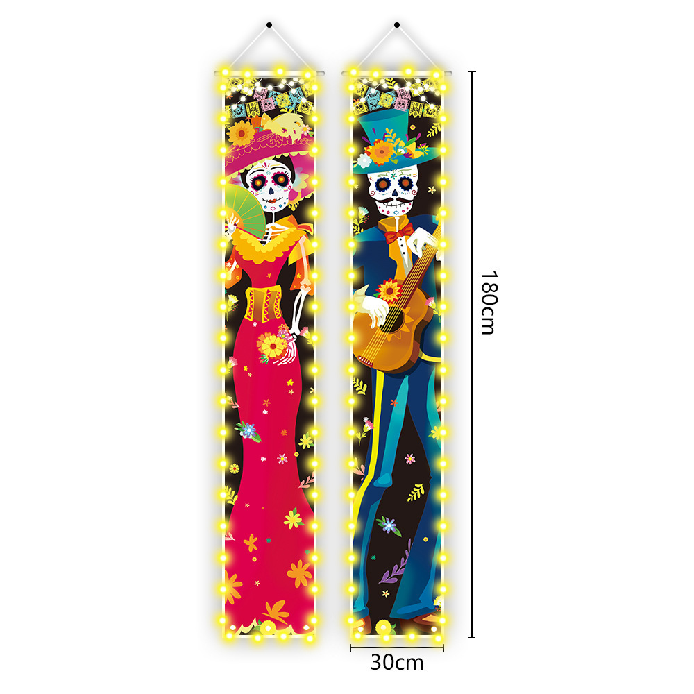 Halloween Lights Couplet Skeleton Couple Spooky Atmosphere Halloween Decorations