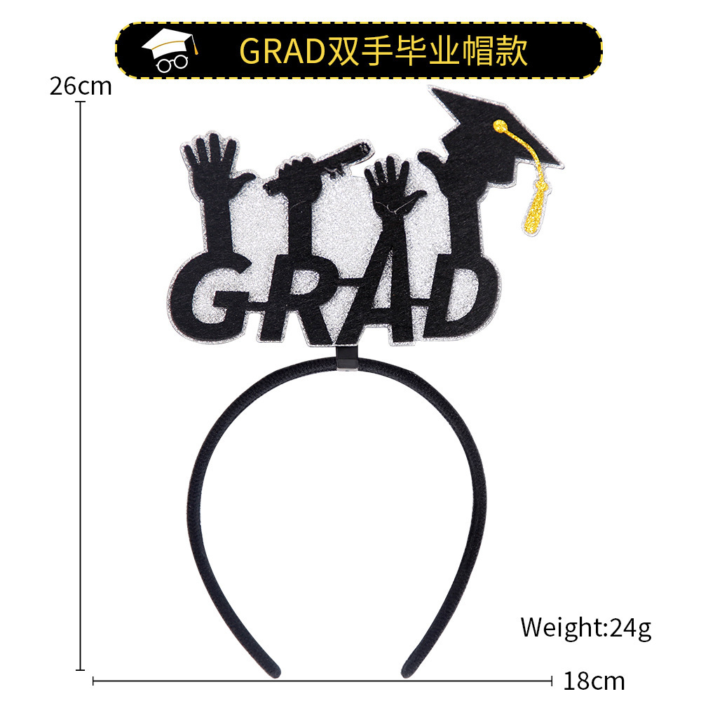 Graduation Season Decoration Headband University Kindergarten Graduation Ceremony Photo Props Headband