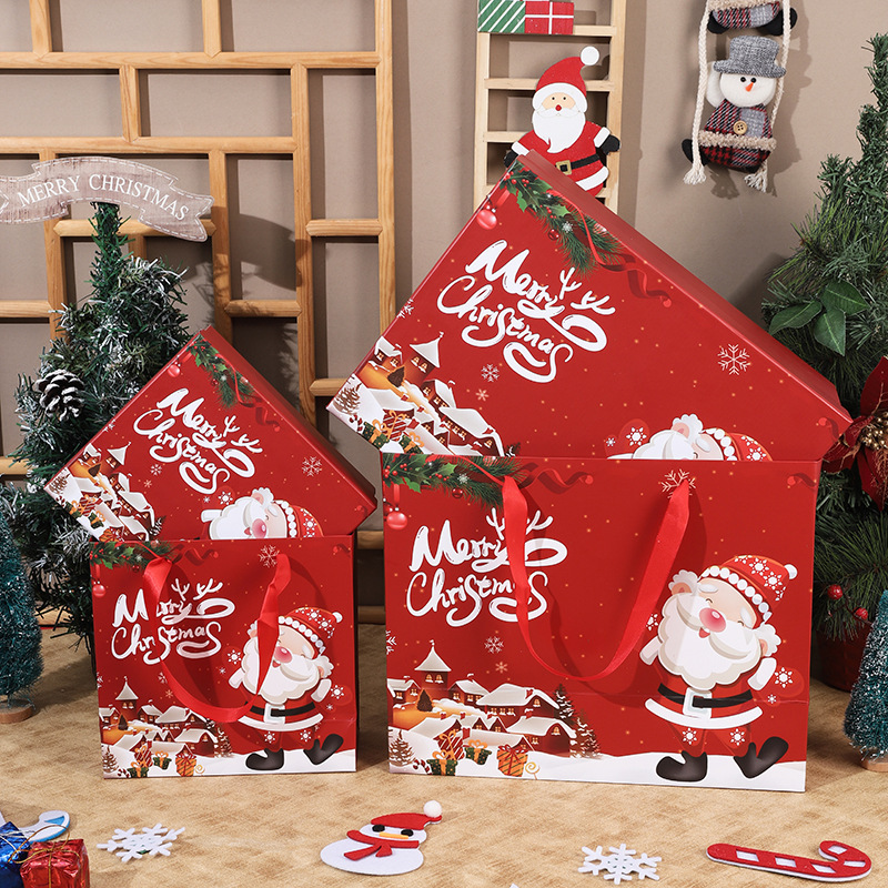Christmas Gift Bags Tote Bags with Christmas Bags Multifunctional Non-Woven Christmas Bags