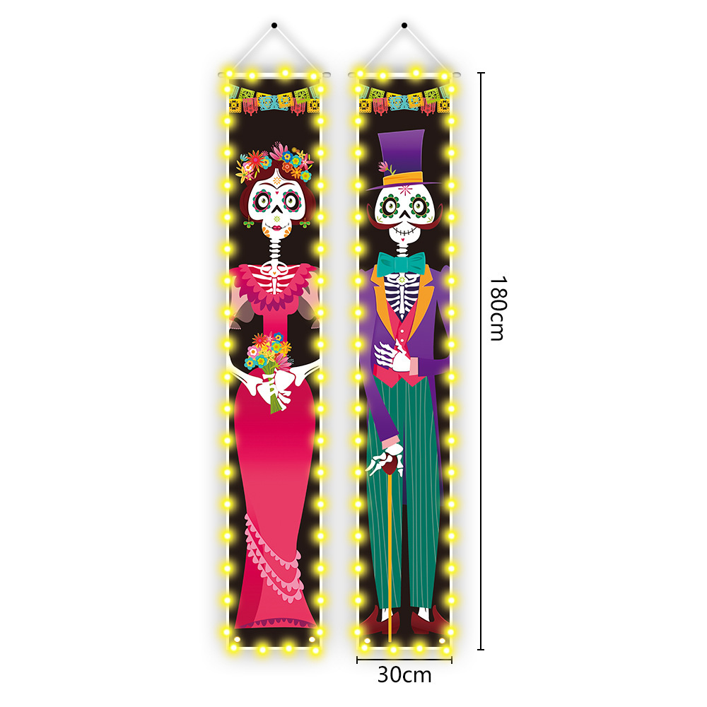 Halloween Lights Couplet Skeleton Couple Spooky Atmosphere Halloween Decorations