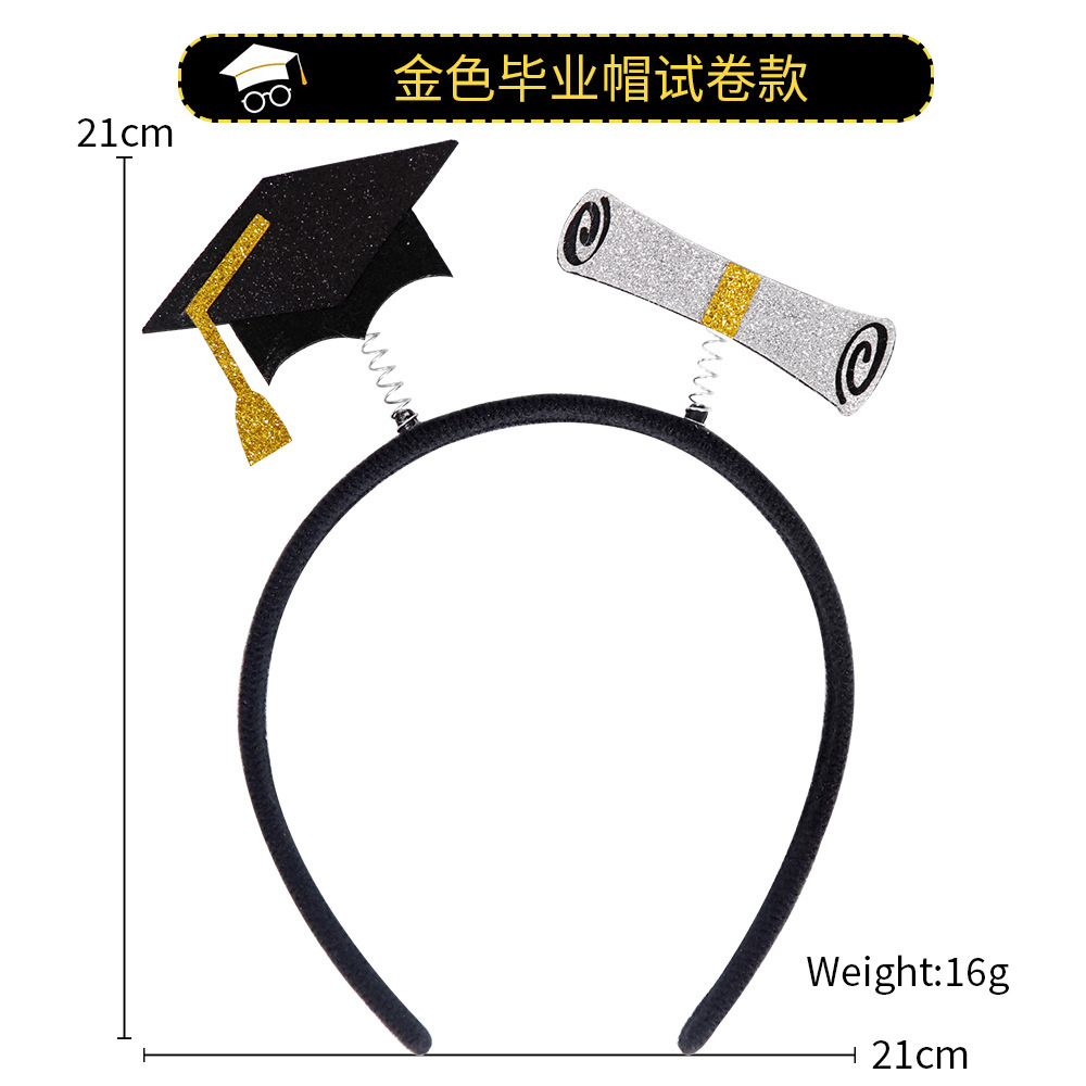 Graduation Season Decoration Headband University Kindergarten Graduation Ceremony Photo Props Headband