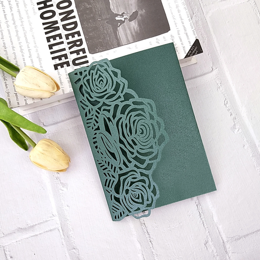 Rose Wedding Invitation Holiday Card Event Invitation