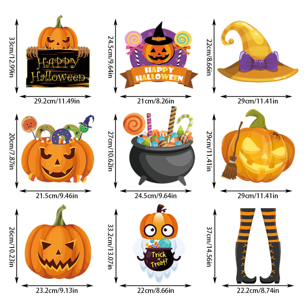 Halloween Party Decoration Pumpkin Magic Hat Door Hanging Ghost Festival Scene Layout Pendant