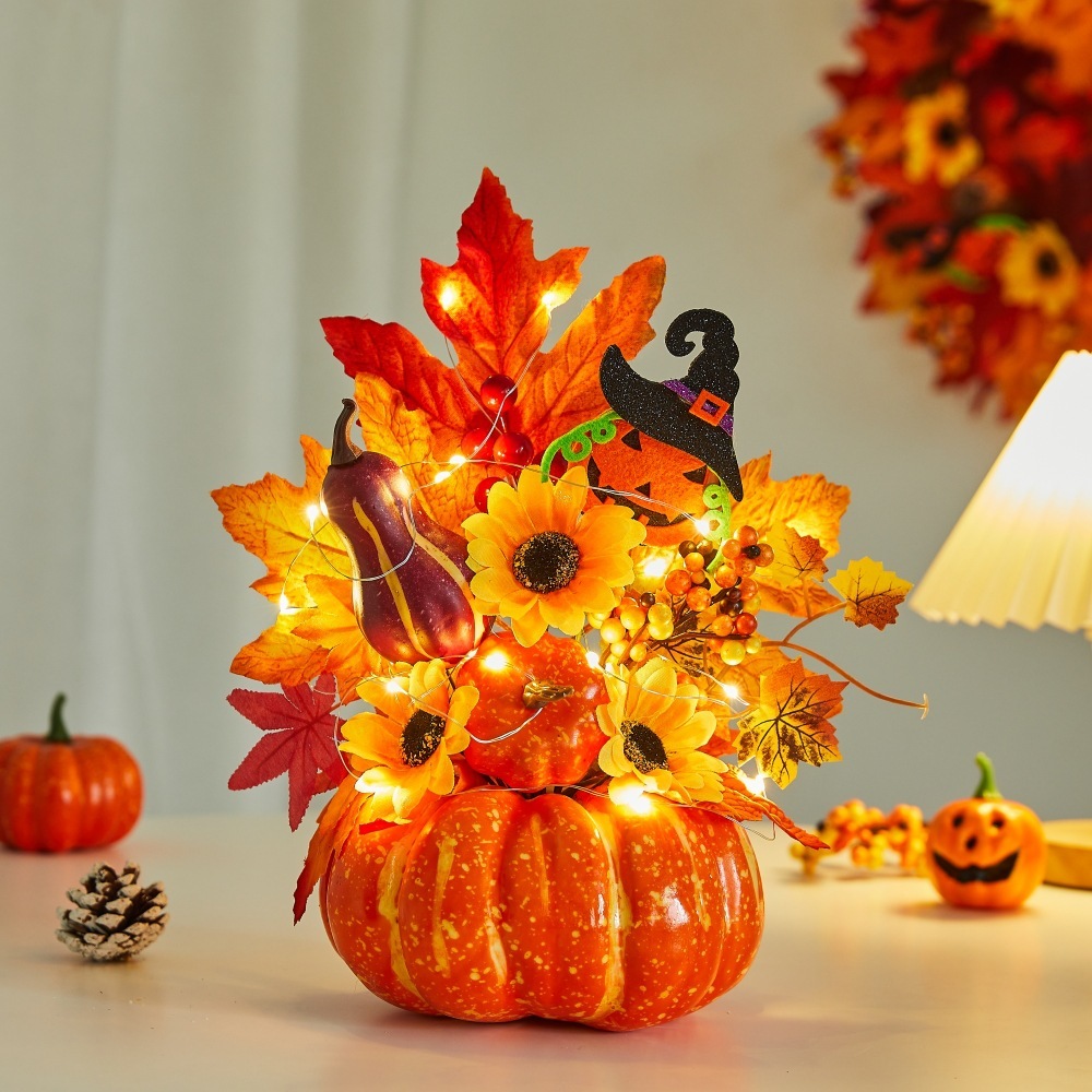 Thanksgiving Decoration Maple Leaf Artificial Pumpkin Decoration Sunflower Autumn Harvest Festival