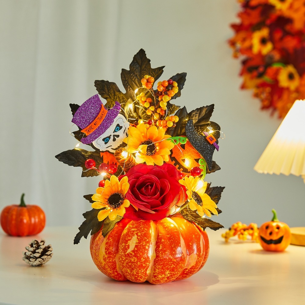 Thanksgiving Decoration Maple Leaf Artificial Pumpkin Decoration Sunflower Autumn Harvest Festival