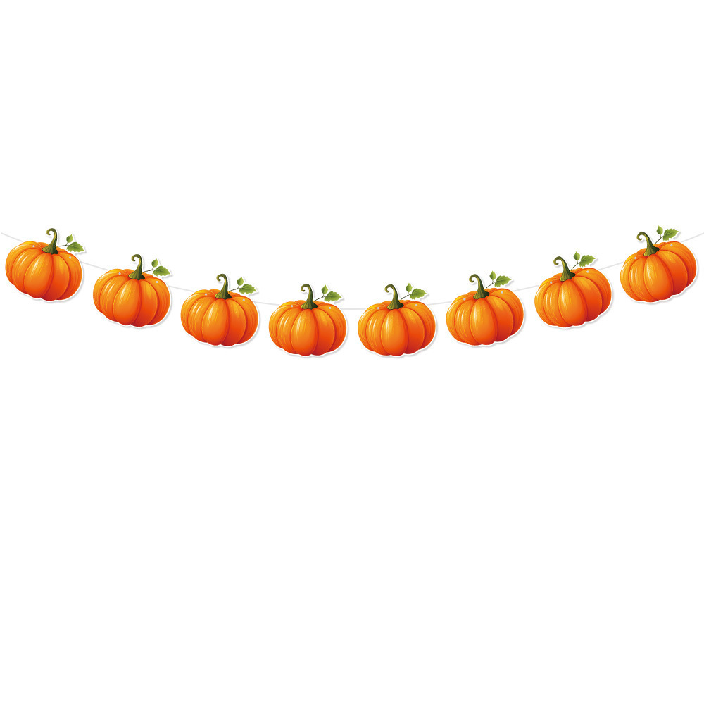 Thanksgiving Flag Hanging Decorations Fall Flag Pumpkin Maple Banner Party Decorations