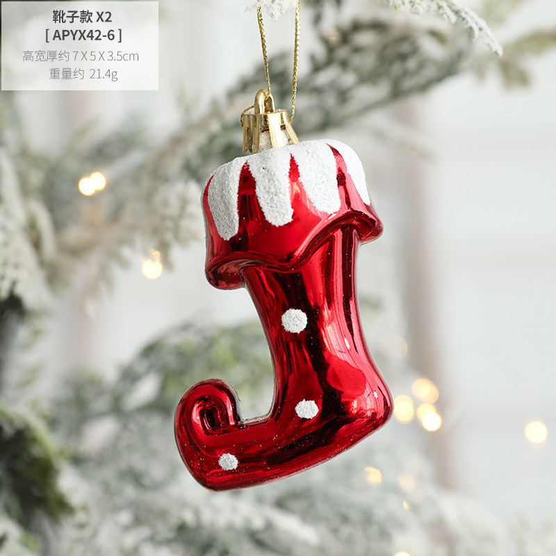 2pcs/set Christmas Tree Hanging Charms Candy Gift box Santa Claus Pendants Holiday Decorations