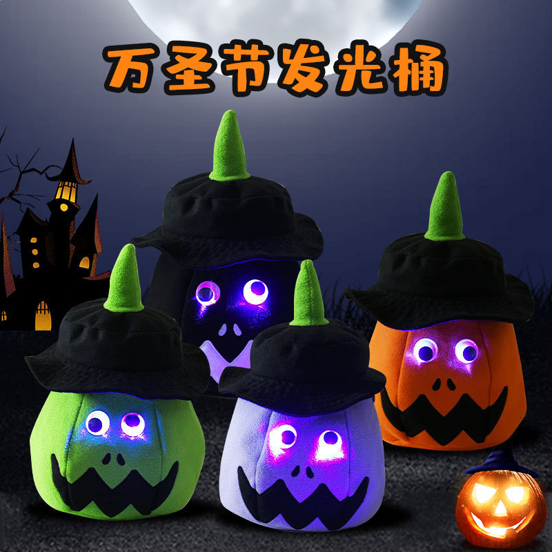 Glow Halloween Bucket Pumpkin Bucket Halloween Baske