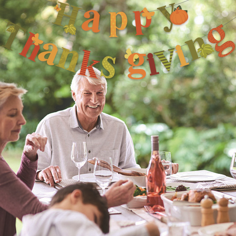 Happy Thanksgiving Banner Holiday Party Decorations