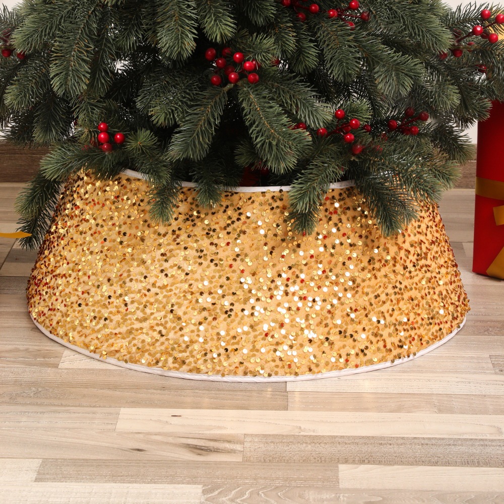 Christmas Tree Stand Base Sequins Christmas Tree Burgundy Shimmer Velvet Tree Stand Cover Sparkling Tree Skirt Christmas Decorations Maroon Xmas Tree Base