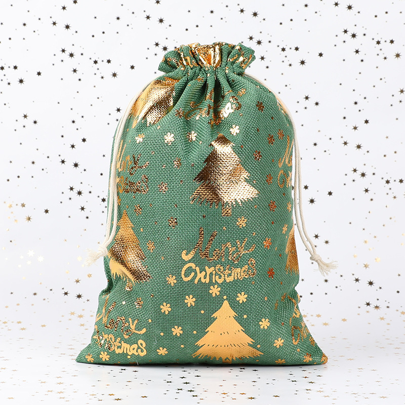 Christmas Bronzing Gift Bag Christmas Candy Gift Storage Bag Christmas Gift Bag