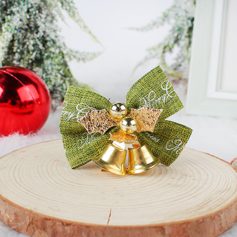 Christmas Small Bow Bell Christmas Tree Decoration Mini Bell Pendant