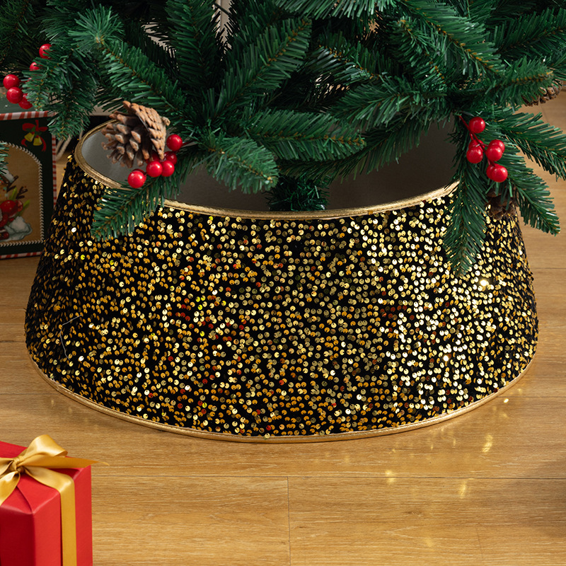 Christmas Tree Stand Base Sequins Christmas Tree Burgundy Shimmer Velvet Tree Stand Cover Sparkling Tree Skirt Christmas Decorations Maroon Xmas Tree Base