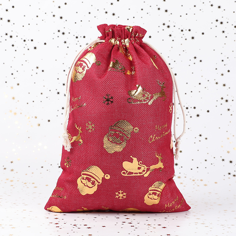 Christmas Bronzing Gift Bag Christmas Candy Gift Storage Bag Christmas Gift Bag