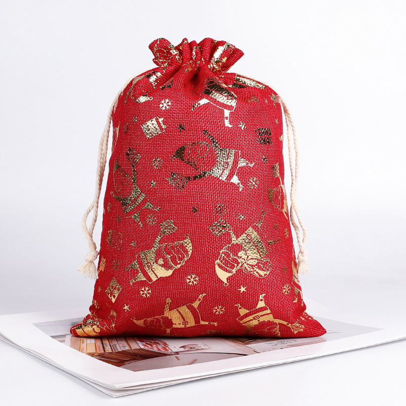 Christmas Bronzing Gift Bag Christmas Candy Gift Storage Bag Christmas Gift Bag