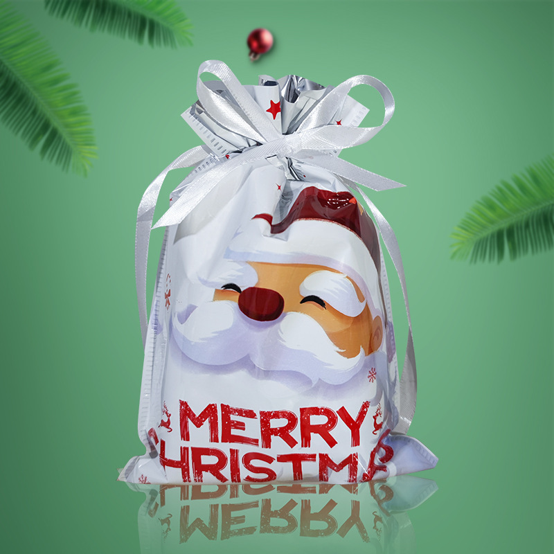 Christmas Gift Doll Bags with Drawstring Christmas Goody Gift Bags Small Fabric Xmas Candy Bags Burlap Treat Bags Christmas Gift Wrapping Bags Holiday Party Favors Decor Santa Sacks