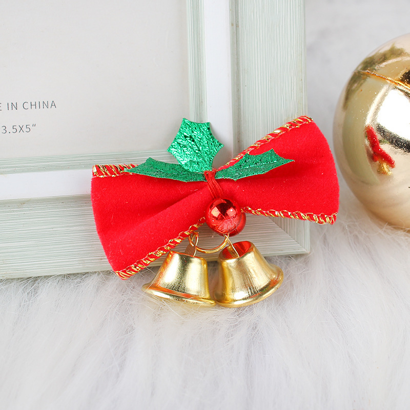 Christmas Small Bow Bell Christmas Tree Decoration Mini Bell Pendant