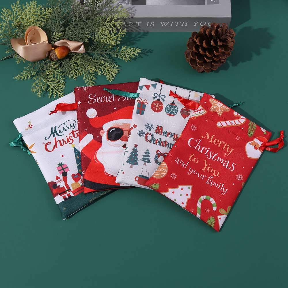 Christmas Gift Bag Bundle Pocket Santa Gift Bag
