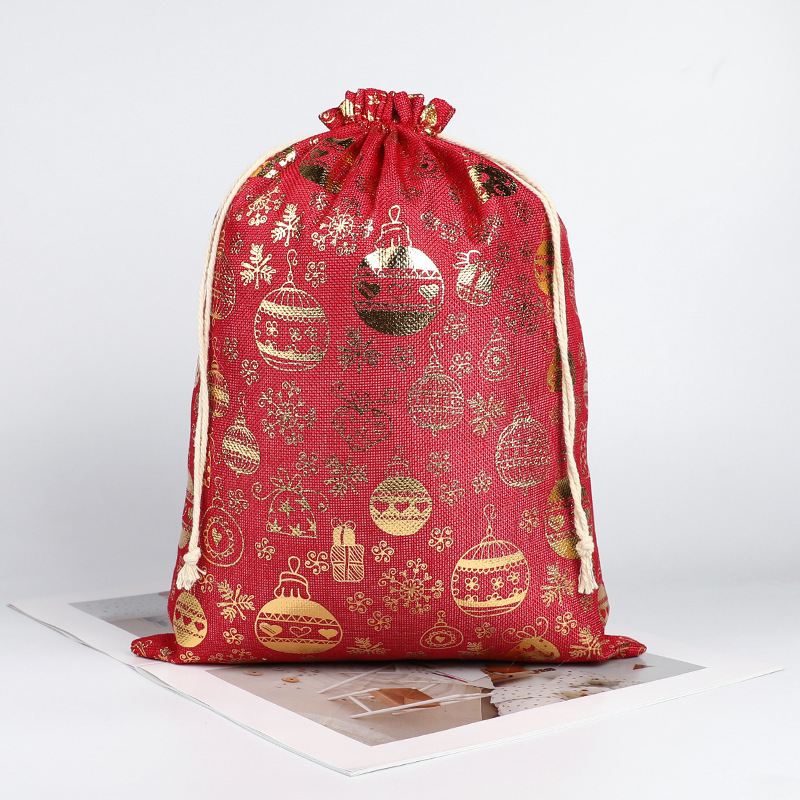 Christmas Bronzing Gift Bag Christmas Candy Gift Storage Bag Christmas Gift Bag