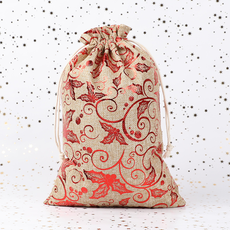 Christmas Bronzing Gift Bag Christmas Candy Gift Storage Bag Christmas Gift Bag