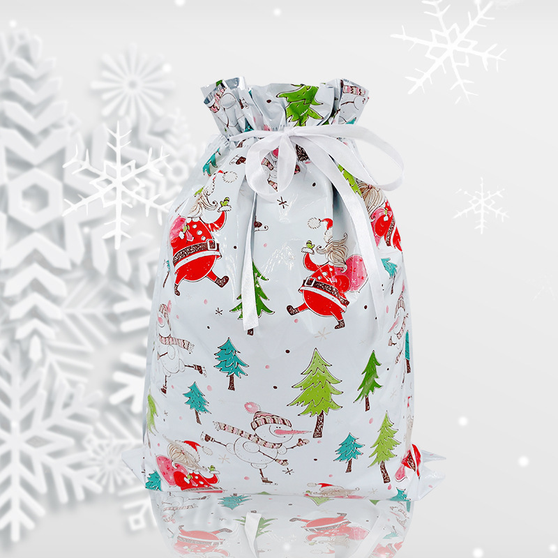 Christmas Gift Doll Bags with Drawstring Christmas Goody Gift Bags Small Fabric Xmas Candy Bags Burlap Treat Bags Christmas Gift Wrapping Bags Holiday Party Favors Decor Santa Sacks