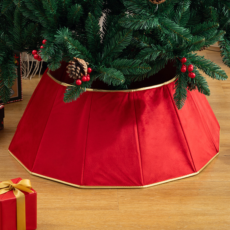 Christmas Tree Stand Base Sequins Christmas Tree Burgundy Shimmer Velvet Tree Stand Cover Sparkling Tree Skirt Christmas Decorations Maroon Xmas Tree Base
