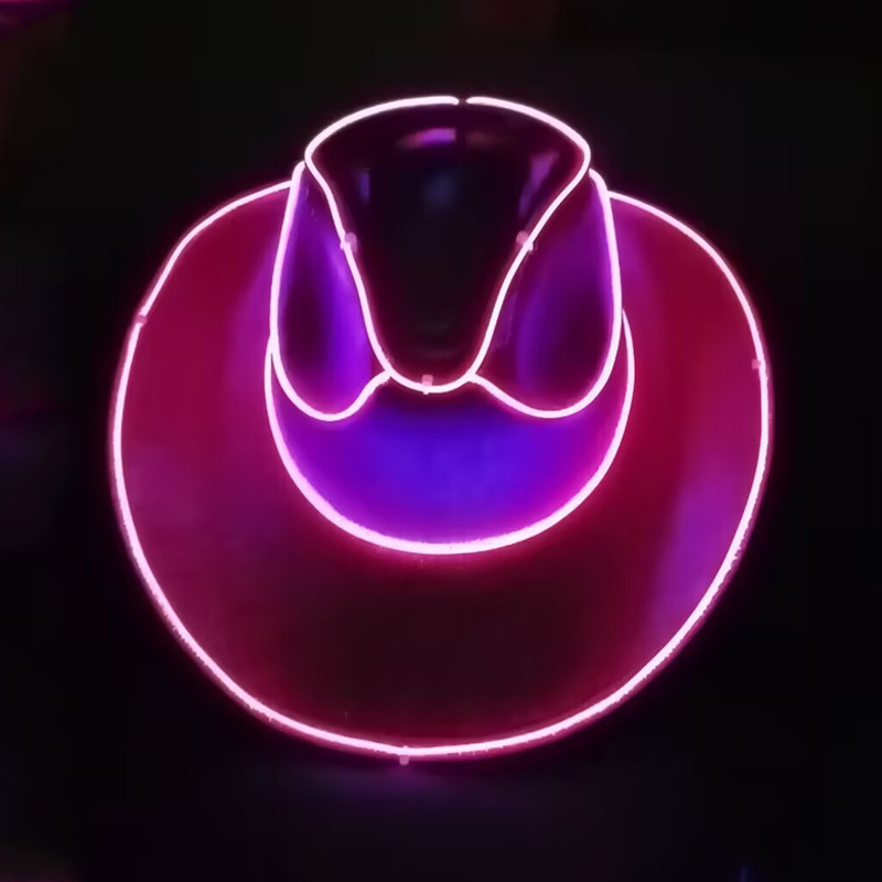 Halloween LED Hat Rave Bucket Hat  Light up Crazy Hat Party Hat Fiber Optic Fabric Glow in the Dark Hat