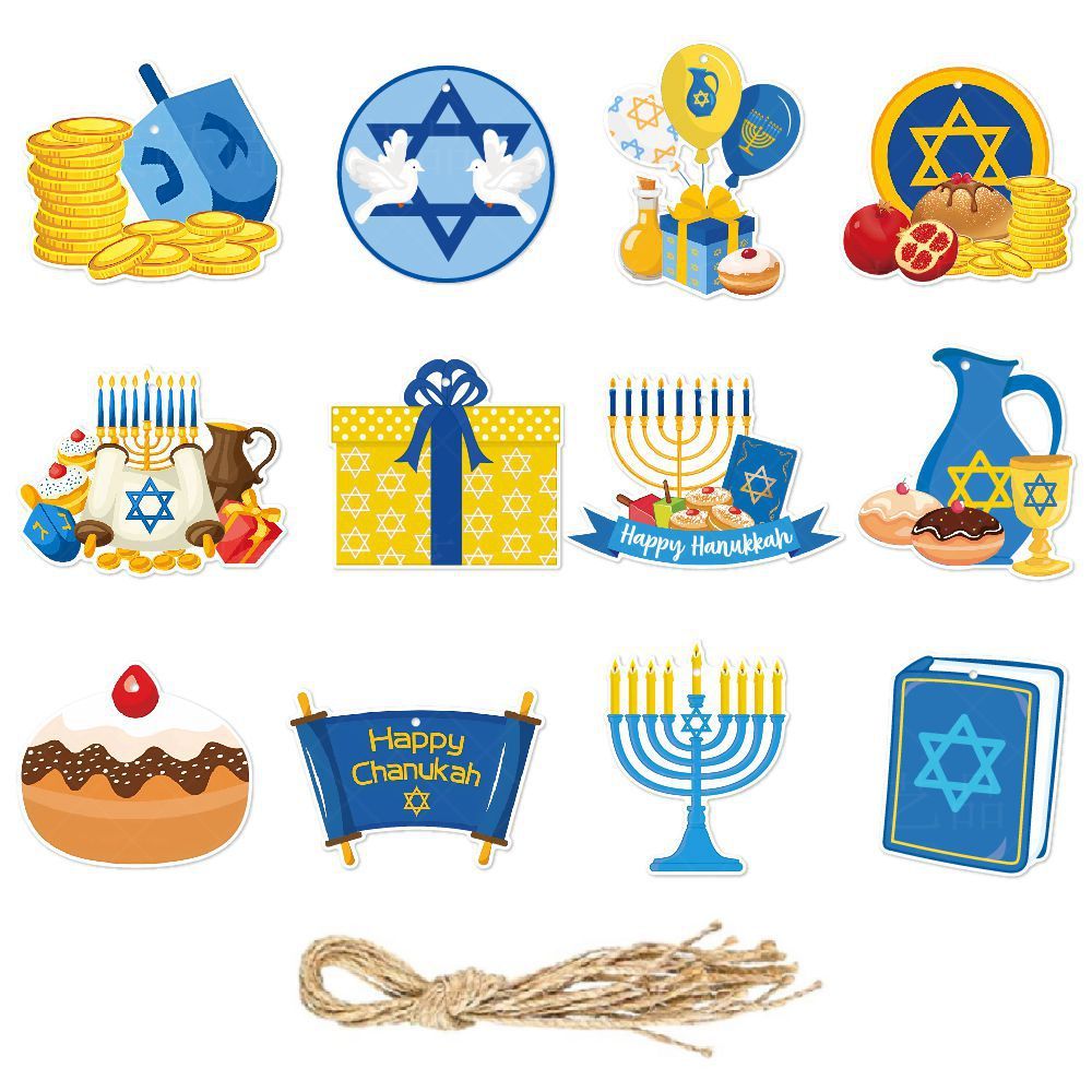 Hanukkah Decorations Hanging Swirls Chanukah Decorations Foil Swirl Ceiling Decorations Happy Hanukkah Hanging Decorations for Jewish Hanukkah Holiday Party Supplies