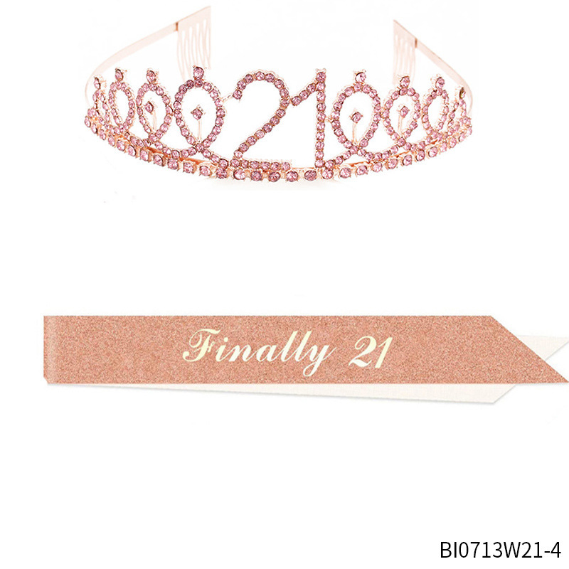 Birthday Sash and Crown for Women Girls Happy Birthday Tiara and Sash Set Girl Birthday Decorations Birthday Gifts for Women Happy Birthday Accessories
