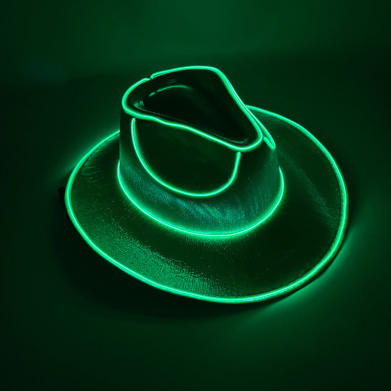 Halloween LED Hat Rave Bucket Hat  Light up Crazy Hat Party Hat Fiber Optic Fabric Glow in the Dark Hat